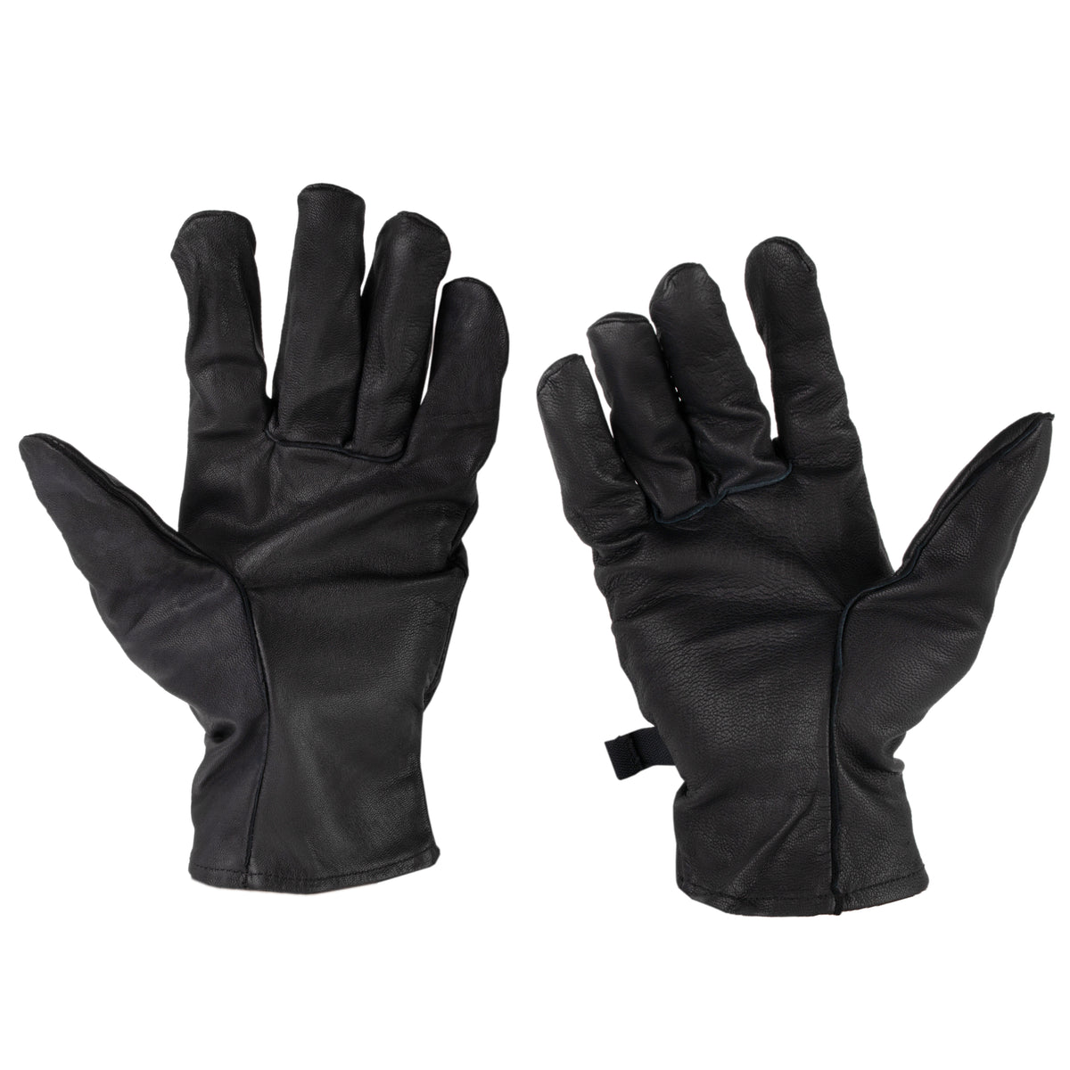 Black French Driving Leather Gloves | New
