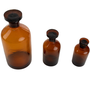 Czech Glass Round Bottle Set 3pc