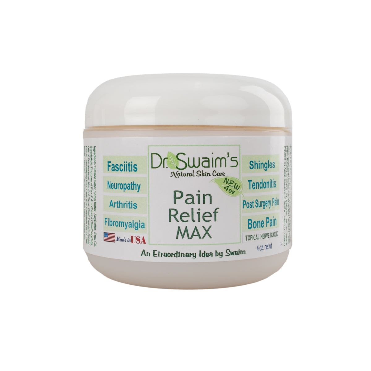 Dr. Swaim's Pain Relief Max Cream 4 oz