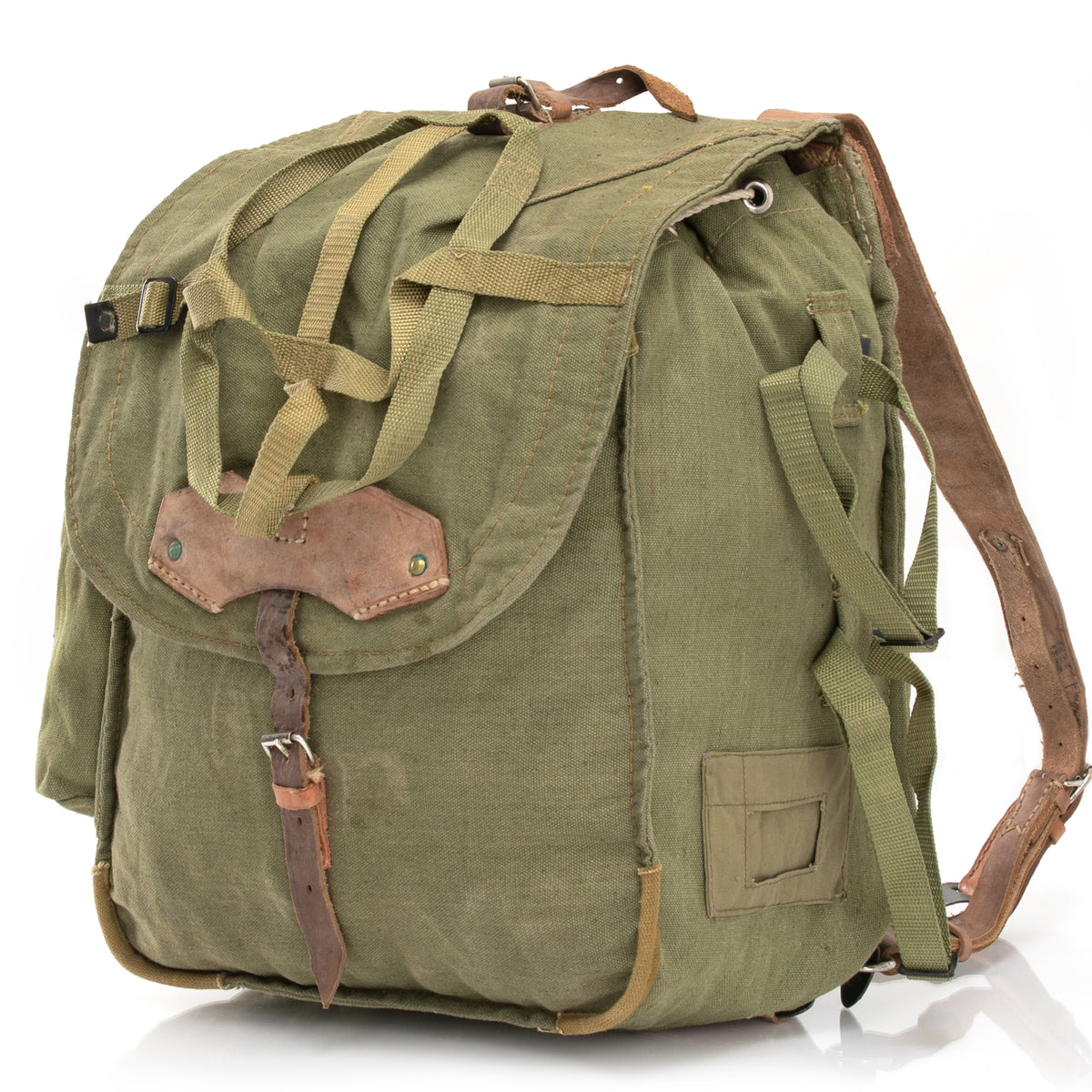 Romanian Military Canvas Backpack with Helmet Straps