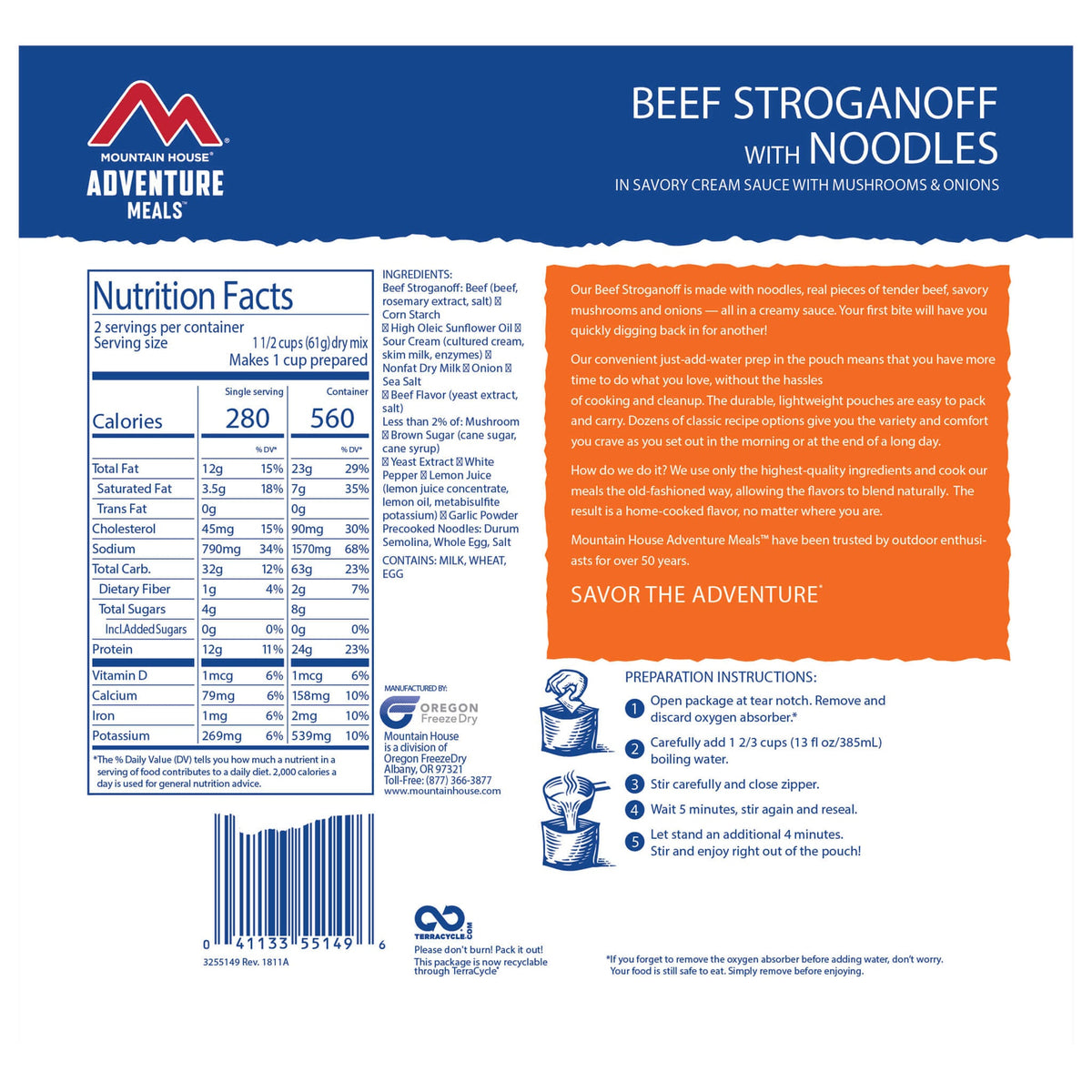 Beef Stroganoff - Pouch
