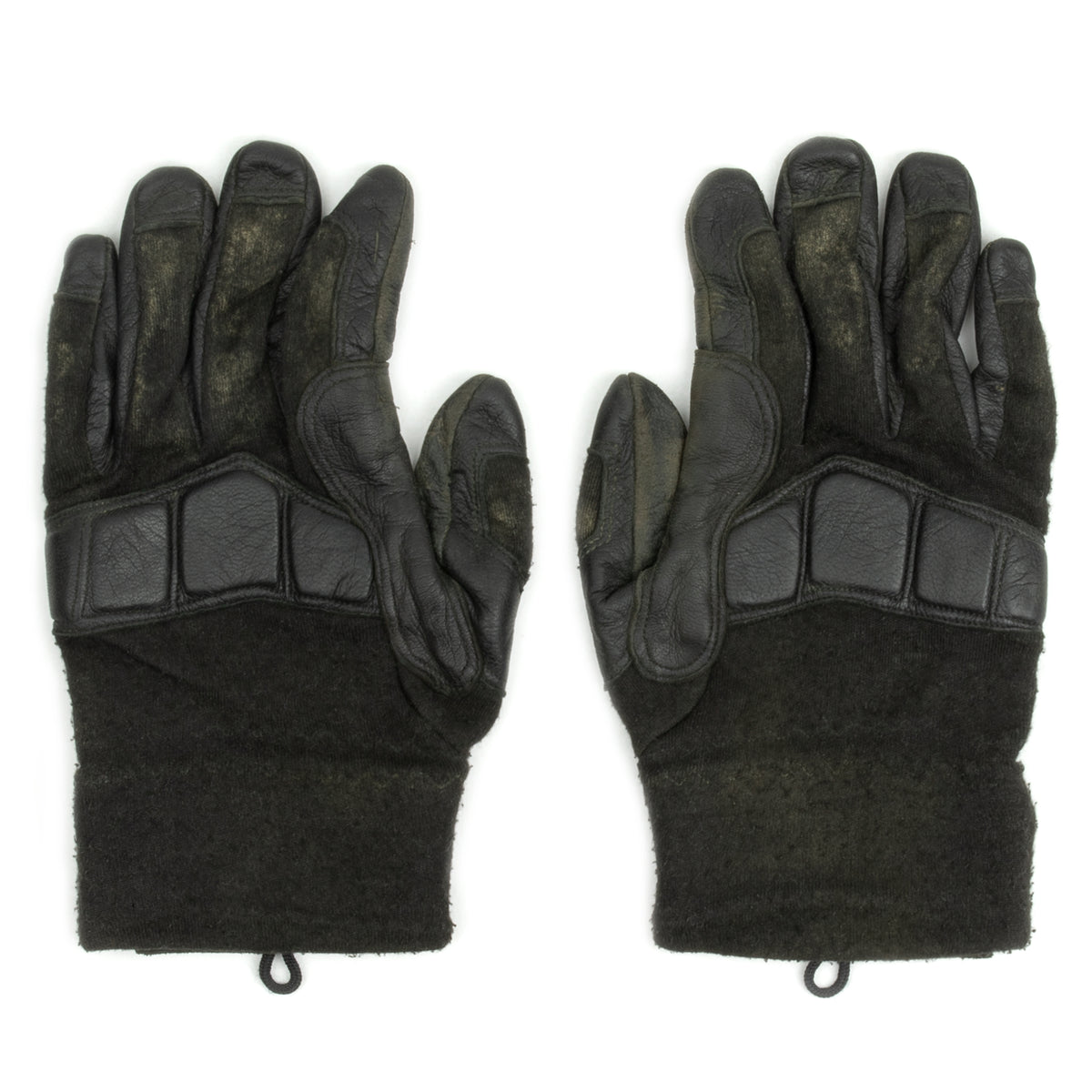 Black Austrian Leather Tactical Gloves | Padded Knuckles