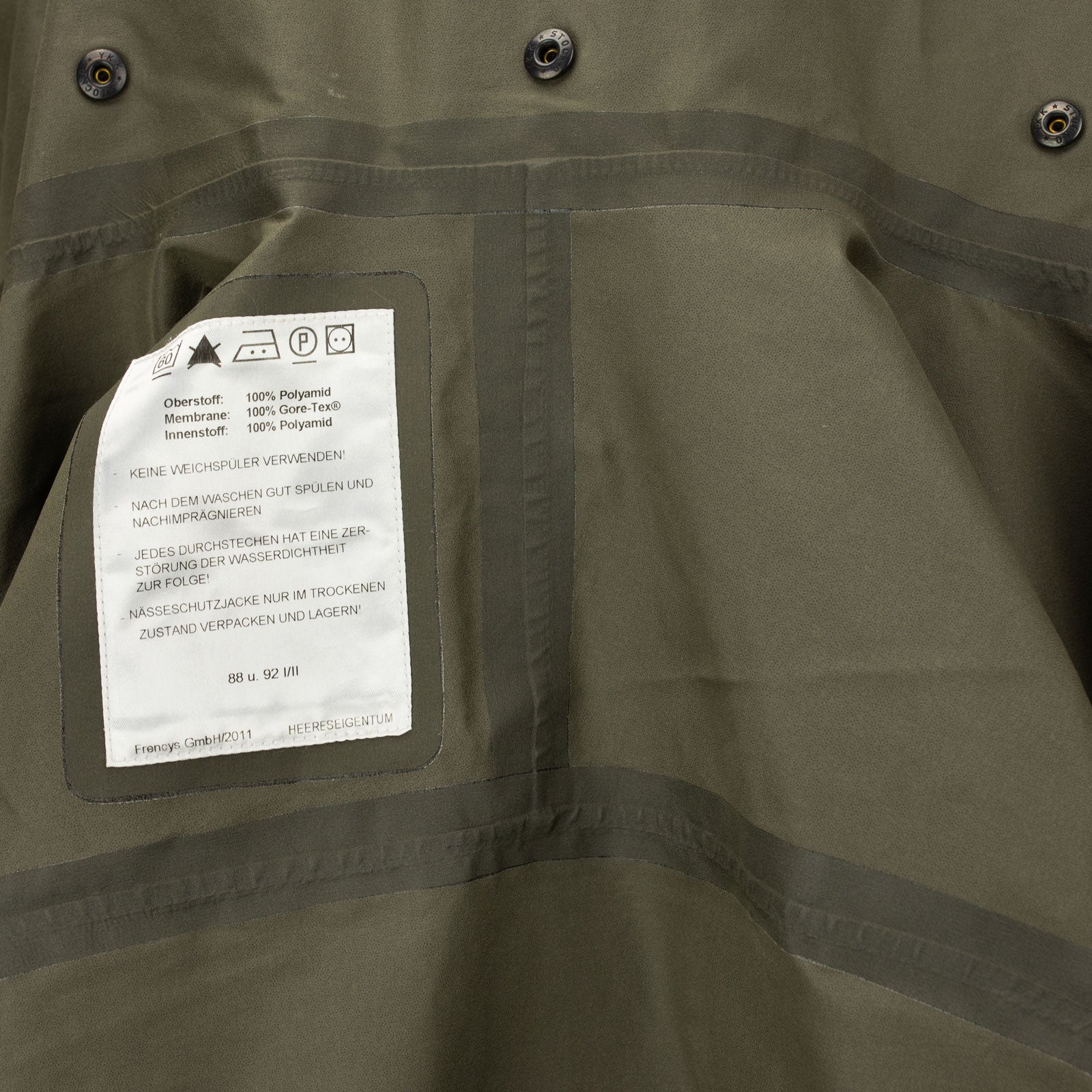 Austrian Gore-Tex Mountain Troop Parka Tag