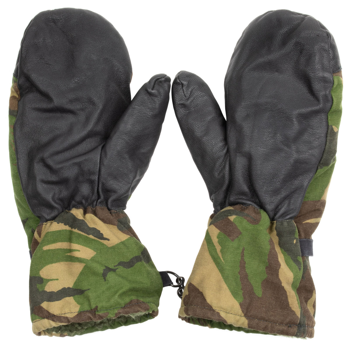 Dutch Military Woodland Mittens | Leather Palms