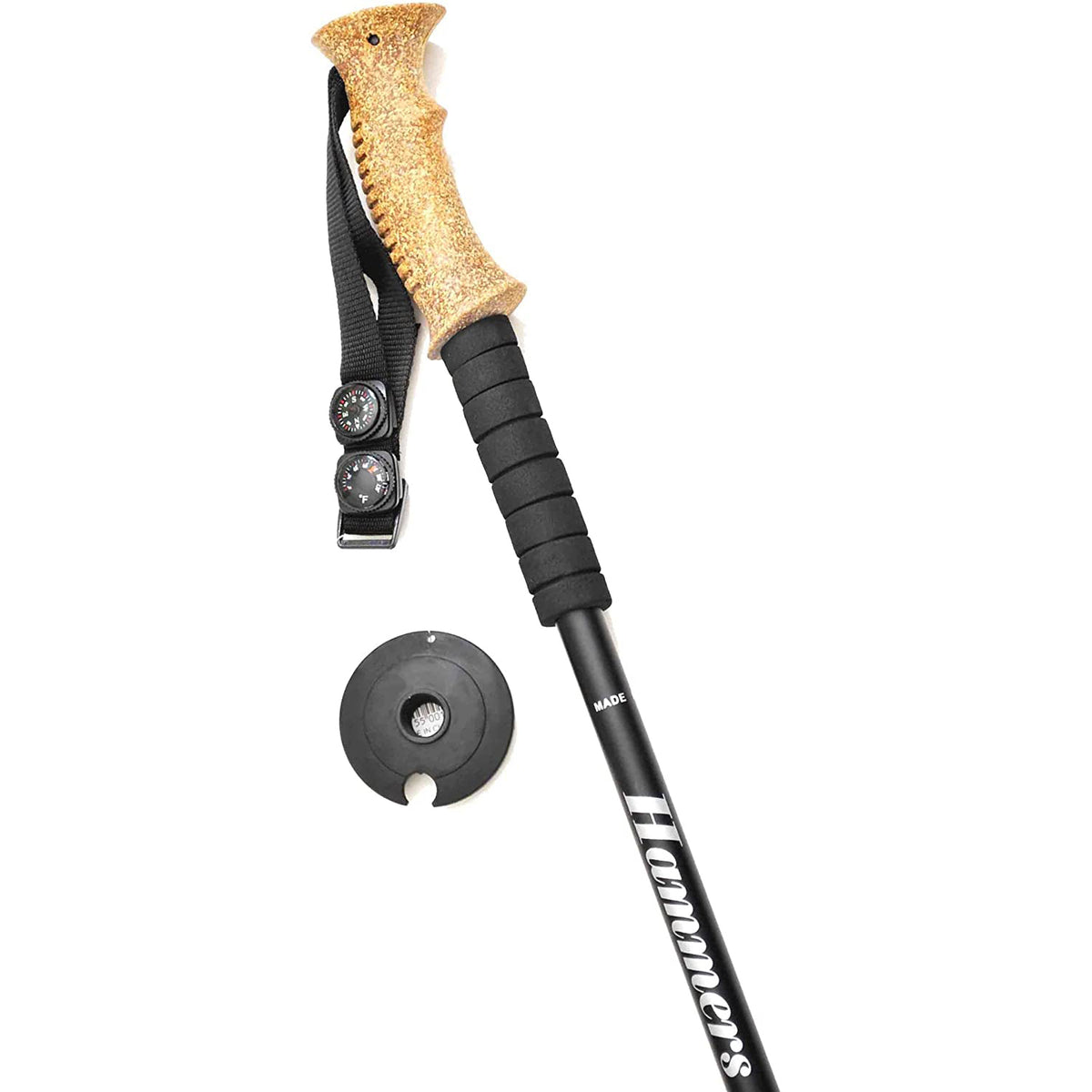 HP5BK Telescopic Hiking Stick w Cork Handle  Hammers