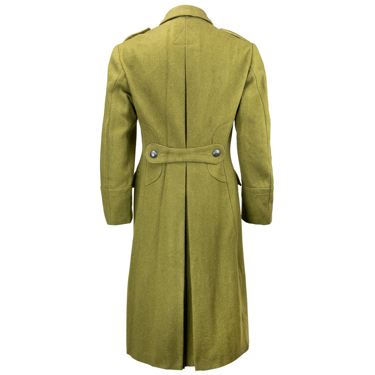Romanian Long Wool Coat Green Olive Drab